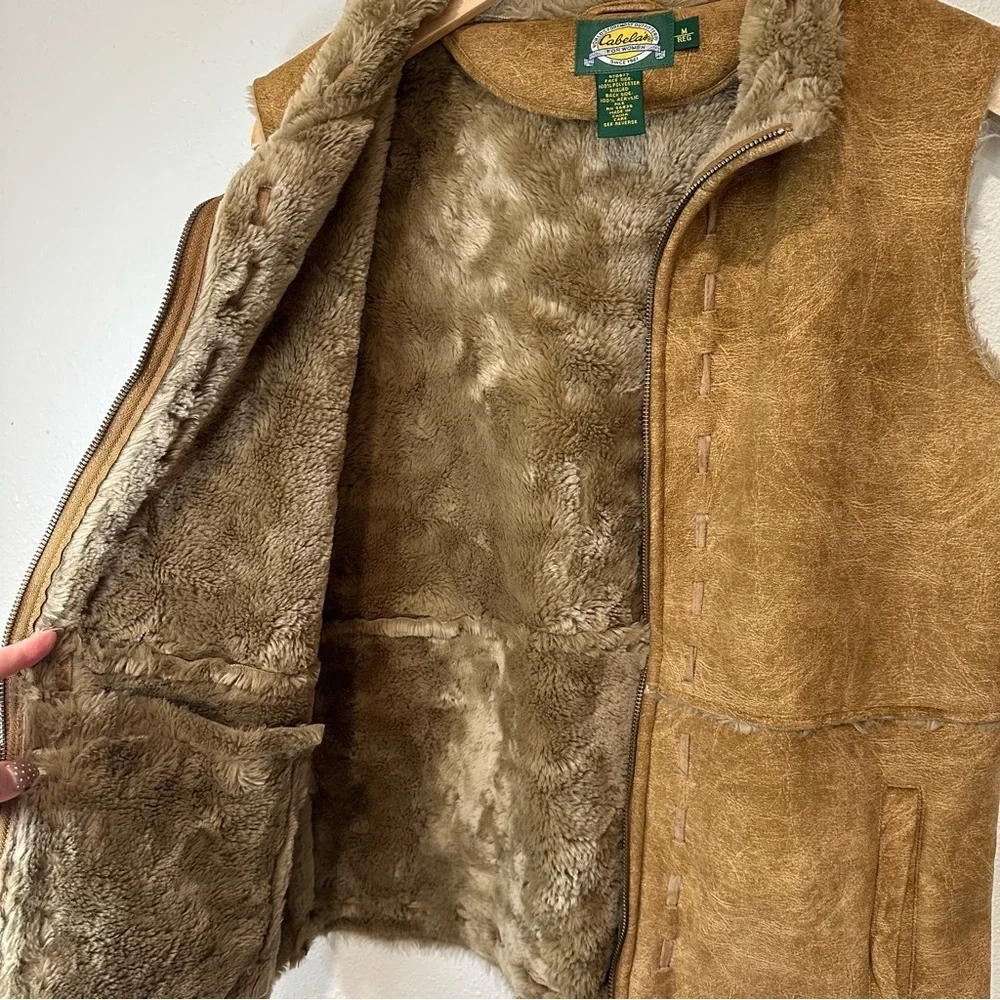 Cabela's Faux Suede Brown Women's Vest